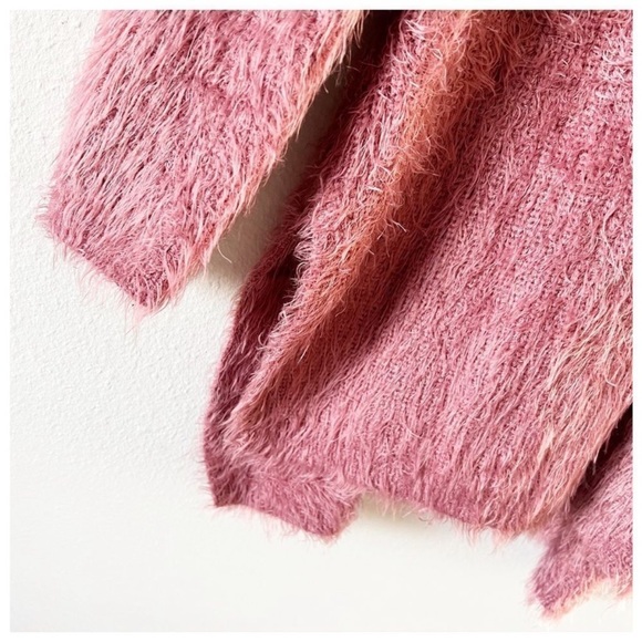 NWOT Jack by BB Dakota/Revolve Pam Eyelash Knit Sweater Deco Rose - Picture 2 of 6